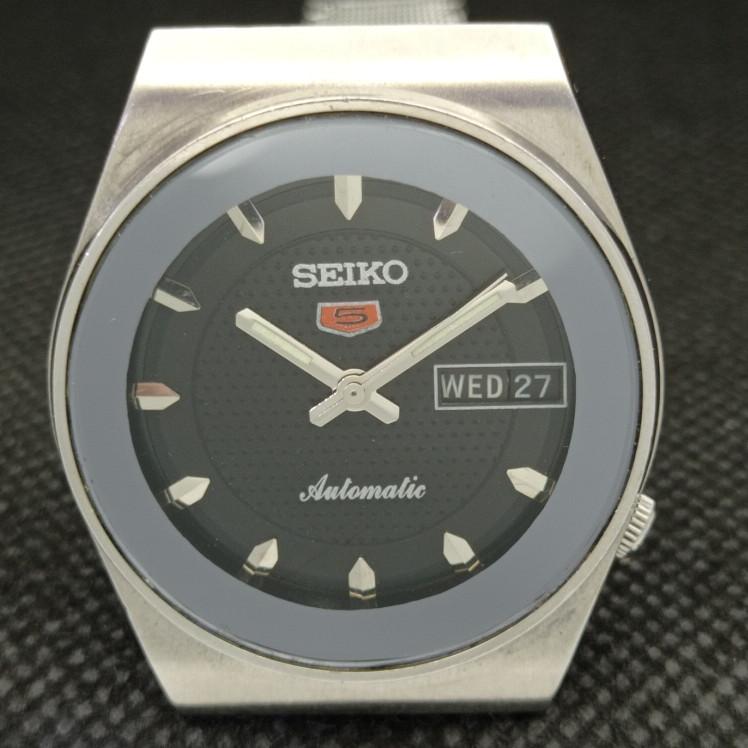 Б/У винтажные мужские часы SEIKO 5 AUTOMATIC 6309A из Японии с функцией DAY/DATE черного цвета a316781-9 SKU608h-a316781