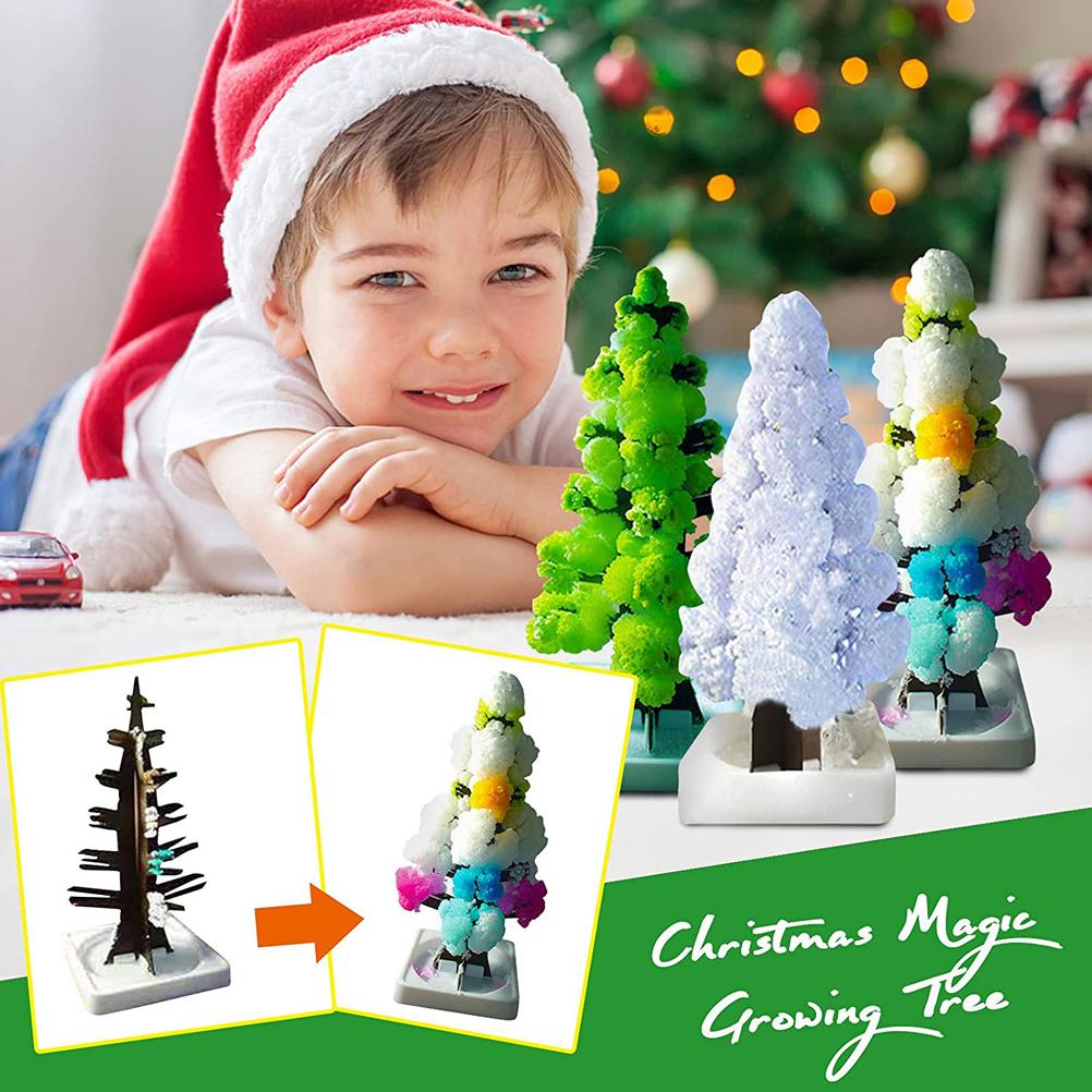 Magical Growing Crystal Christmas Paper Tree Christmas Tree Opens Snowflake Paper Tree Decoration DIY Xmas Ornaments