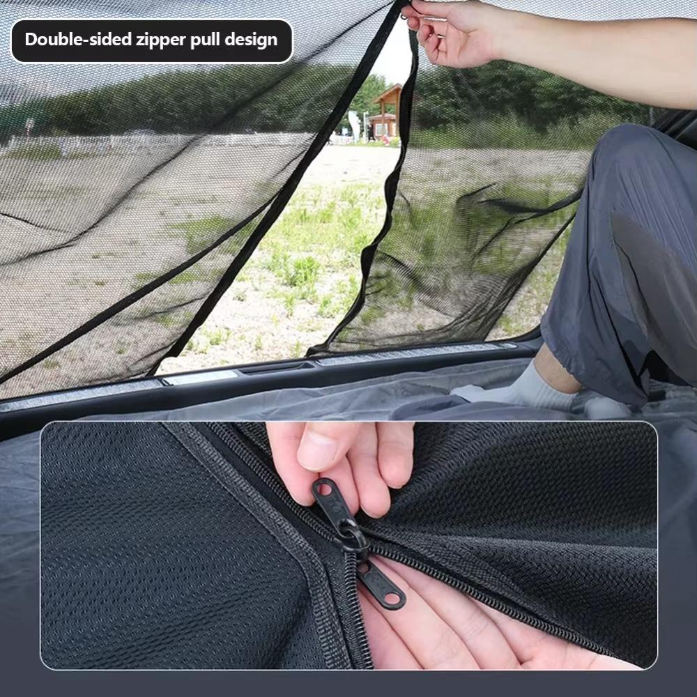 Ventilated Magnetic Car Trunk Mosquito Net Sunshade SUV Tailgate Privacy Curtains Camping