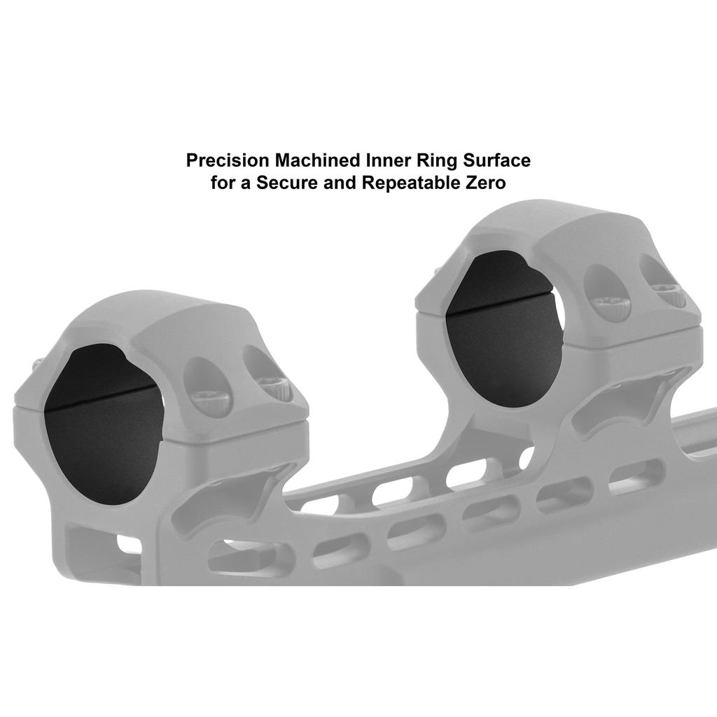 Кольца Пикатинни UTG 1 дюйм, высокий профиль, 50 мм, смещение, ACCU-SYNC, черные [AIR12250]
