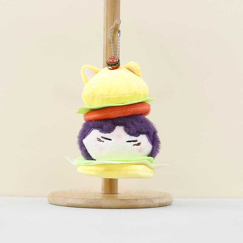 Keychain Plush Hamburger Bag Hanging Ornament Food Stuffed Toys Accessories Gift