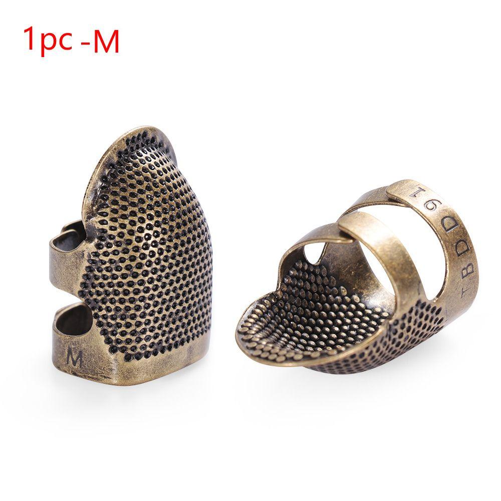 Stitching Tools DIY Crafts Vintage Gold Finger Protector Antique Ring Metal Needle Thimble
