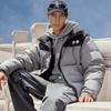 Серия пуховиков Hot Pot от Li Ning Свободный короткий пуховик со стойкой воротником на молнии с длинными рукавами Унисекс Верхняя одежда Грозовой серый AYMV855-5