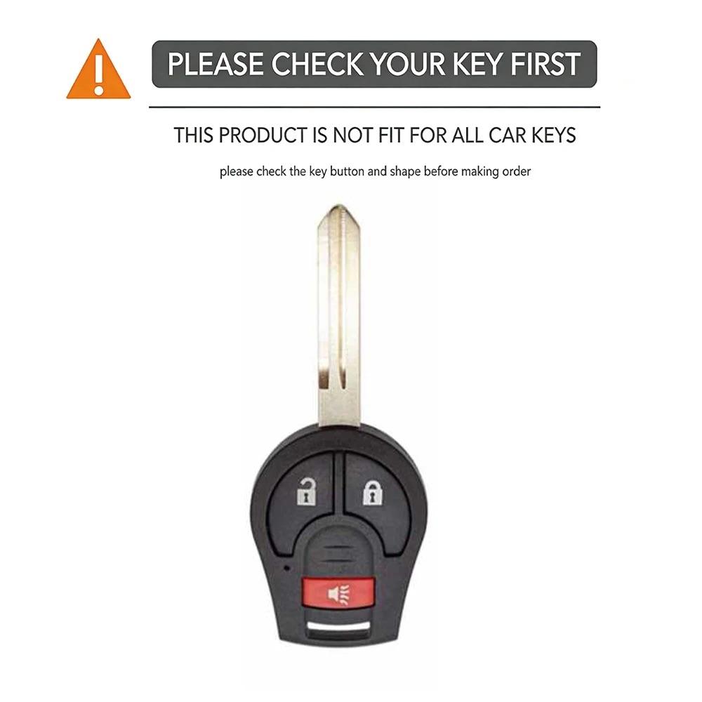 Key Case Cover for Nissan Altima Juke Sentra March Tiida Armada Cube Maxima Pathfinder Anti-Scratch Guard Shockproof Protection Soft Grip Texture