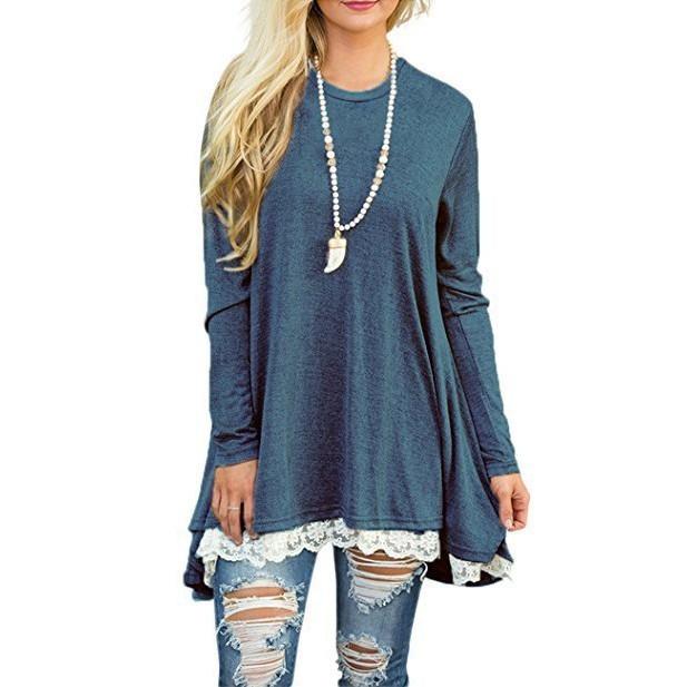 Premium Quality Damen Frhling Minikleid Casual Pullover Dress For Effortless Style