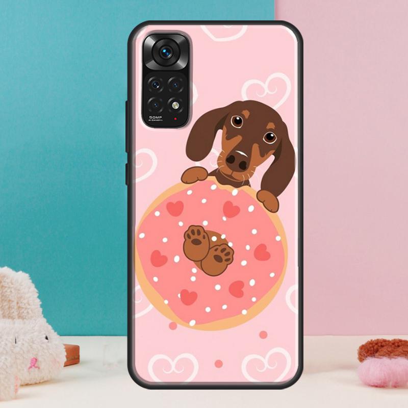 Чехол 'Любовь таксы' для Xiaomi Redmi Note 13 Pro 14 12 11 9 10 9S 10S 11S 12S Redmi 14C 13C 10C 12C