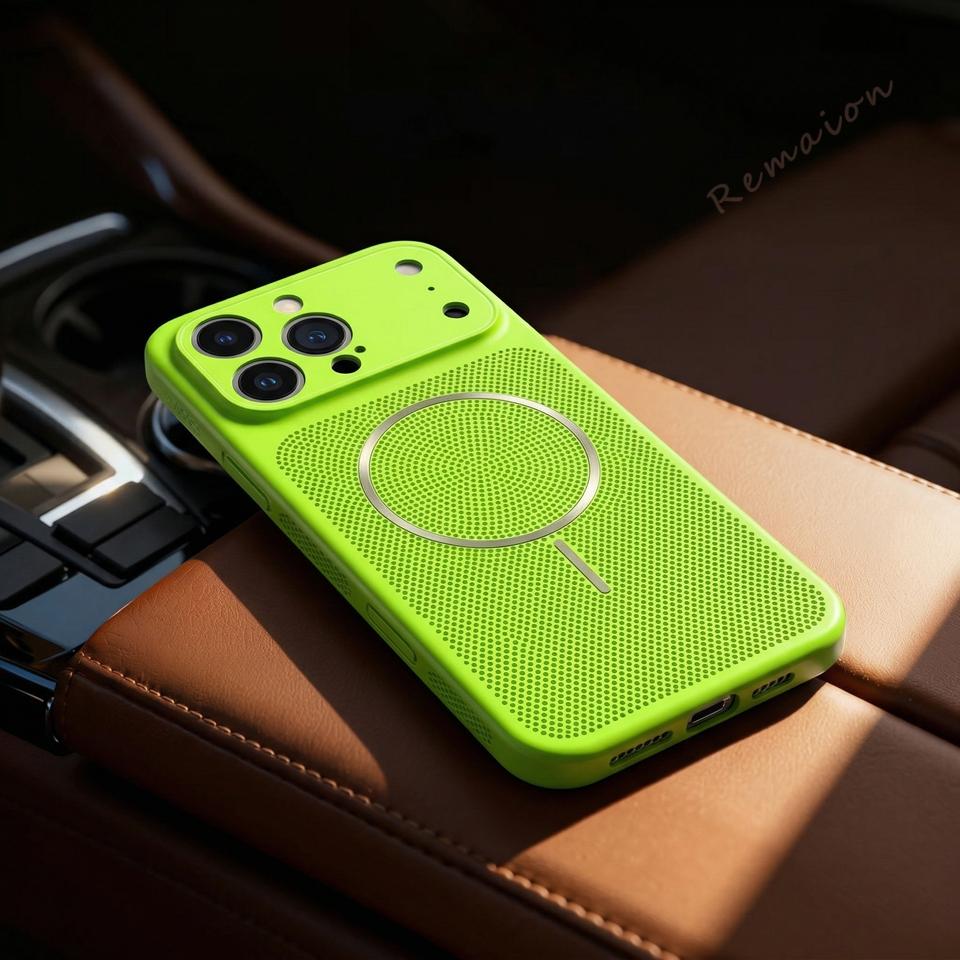 Магнитный чехол для телефона с большим окном и теплоотводом для For Iphone 17 Air 13 12 14 1 16 Pro Max Plus Официальная защитная крышка