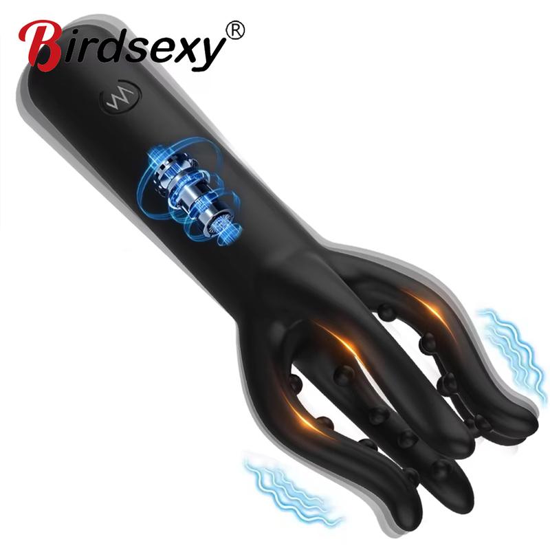 Glans Trainer for Men Powerful Vibrating Penis G Spot Masturbator Soft Fingertip Prolong Endurance Massage Vibrator Erotic Toys