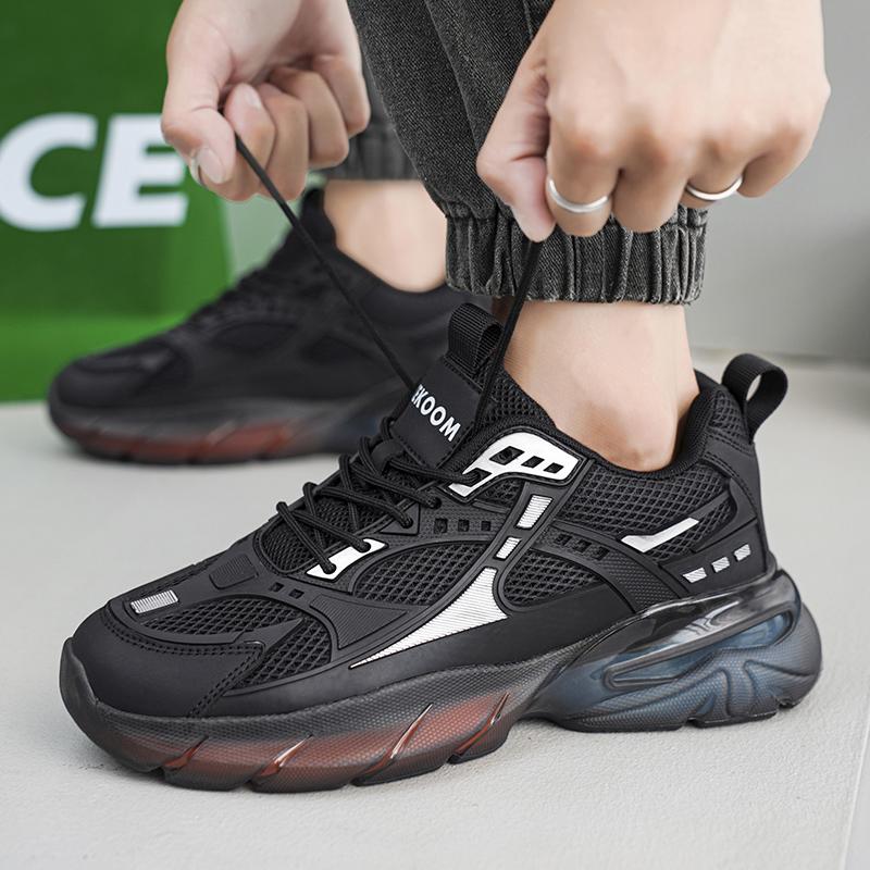 Мужские осенние сетчатые дышащие теннисные кроссовки для активного отдыха на толстой подошве с противоскользящим эффектом, модные повседневные кроссовки для бега Tenis Para Hombre