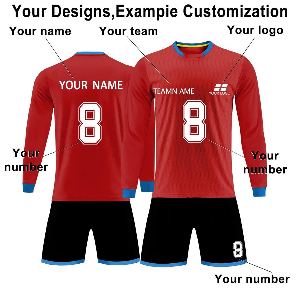 Комплект персонализированных рубашек для мужчин и девочек с именем и номером, футбольные майки на заказ для мальчиков, тренировочный костюм