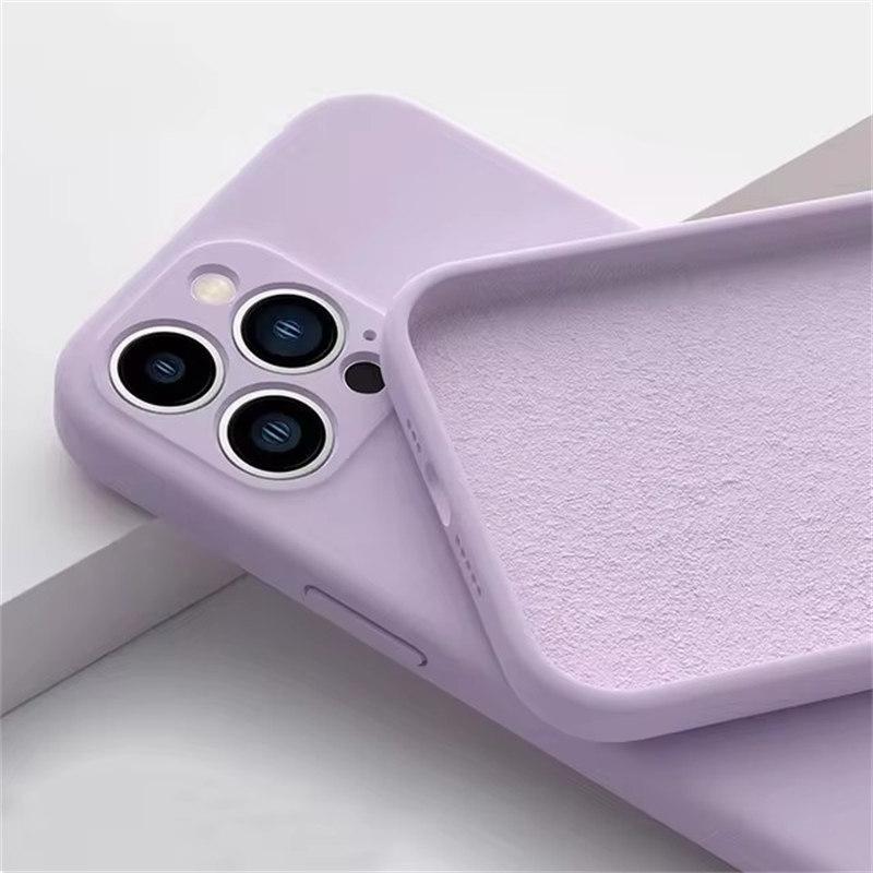 Роскошный жидкий силиконовый чехол для iPhone 16 15 13 12 11 14 Pro Max 15 Plus XR XS однотонный защитный чехол от падений и столкновений