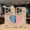 Чехол для iPhone 17 Air 16 15 14 13 12 11 Pro Max Plus X, дизайн "Карта путешествий, сердце и маршрут самолета" для пары, чехол из ТПУ с текстурой личи