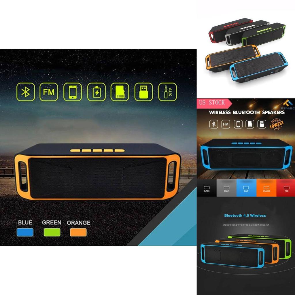 Стильный мини-динамик Bluetooth с двумя каналами и USB-подключением для использования на рабочем столе и в автомобиле