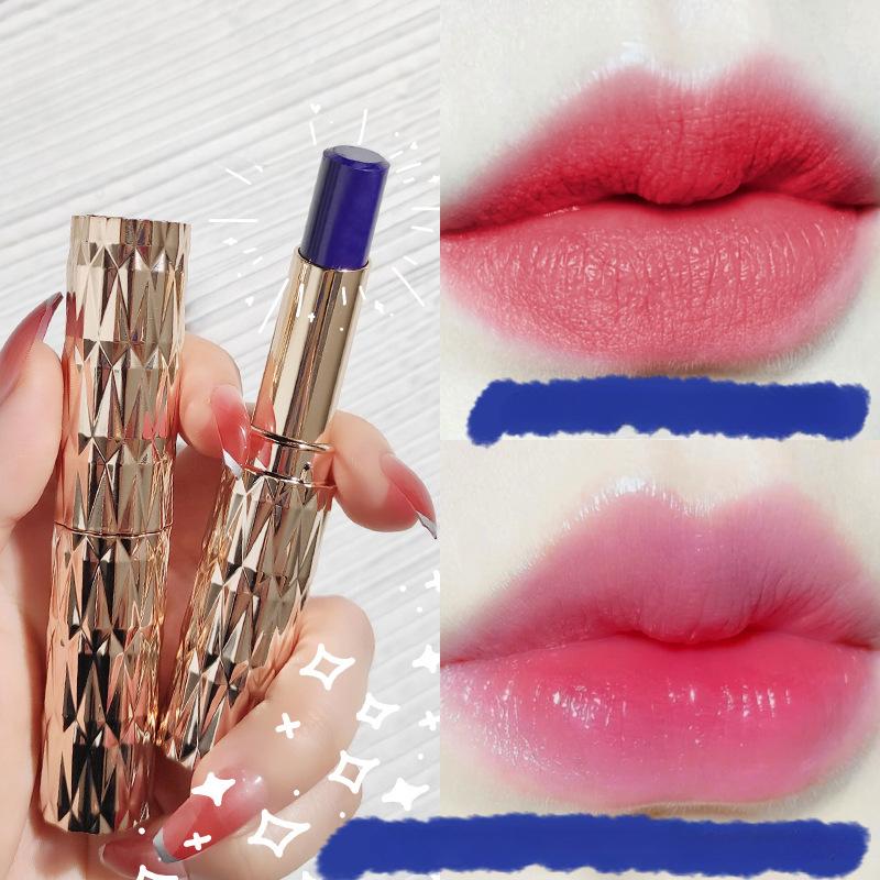 Синяя чародейка, теплая губная помада, меняющая цвет, долговечная, увлажняющая, фиксирующая цвет, водонепроницаемая и устойчивая к поту губная помада