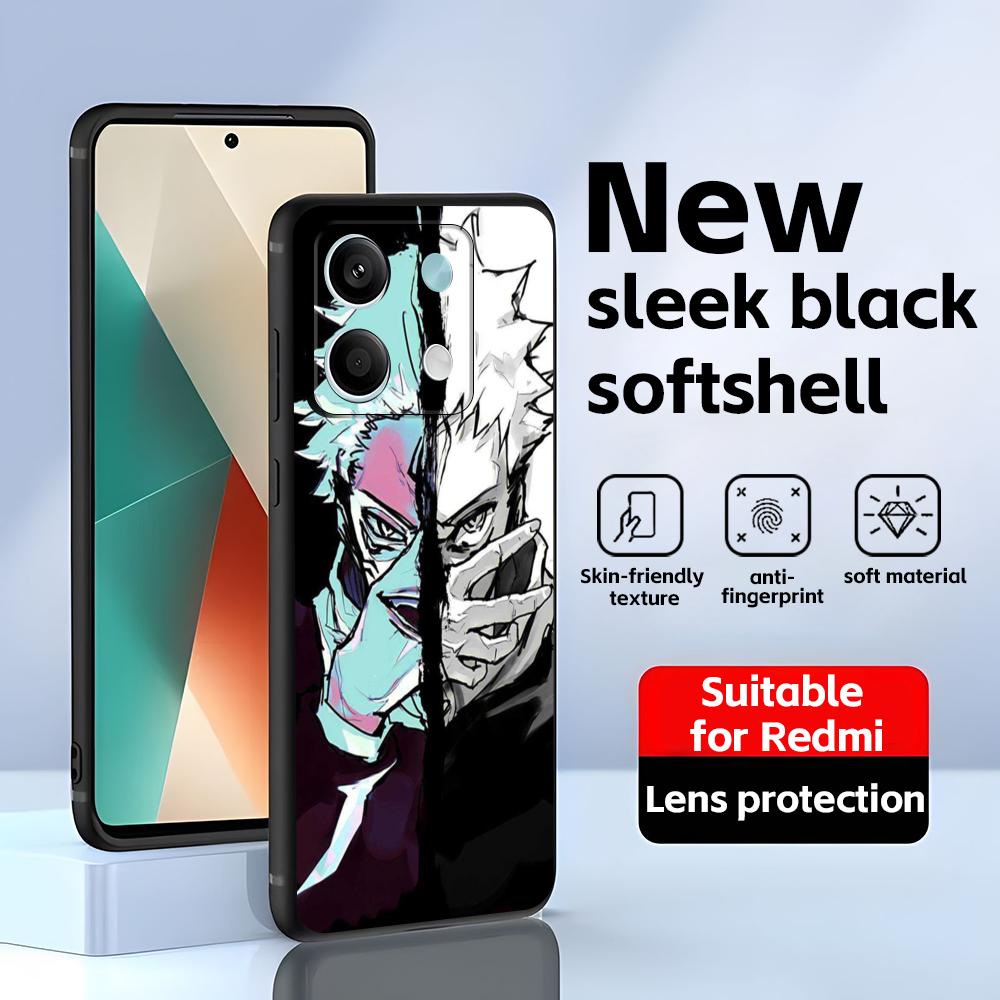 Горячий аниме Jujutsu kaisen(0) Чехол для телефона для Redmi Note 14 13 12 11 Pro Plus S 5G 14C A3, мягкий черный чехол для телефона