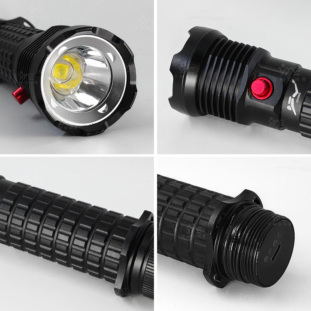 Профессиональный фонарь для подводной охоты, дайвинга XHP70 LED, водонепроницаемый IPX8, фонарик для дайвинга, фонарь 18650, подводный фонарь