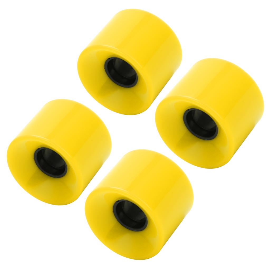 PUENTE 4pcs 60x45mm Skateboard Wheels 78A Longboard Cruiser Wheels Replacement PartsYellow
