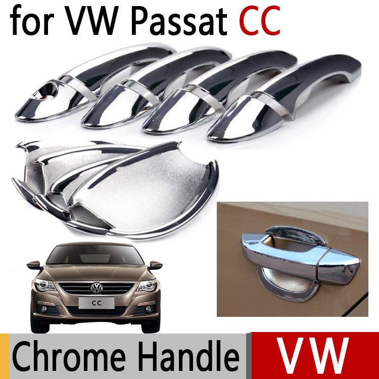 Для VW Passat CC Volkswagen Хромированные Накладки на Ручки Внешних Дверей Хромированный Стайлинг Автоаксессуары Наклейки Стайлинг Автомобиля