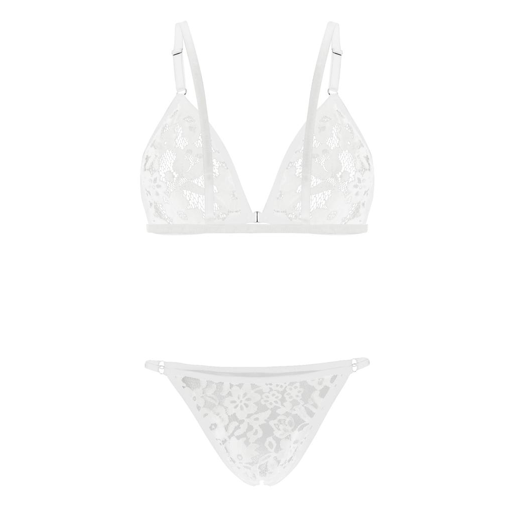 Lace Lingerie Bra Set Men Sissy Panties Mini Underwear Thong Crossdressing Nightwear Spaghetti Straps Costume