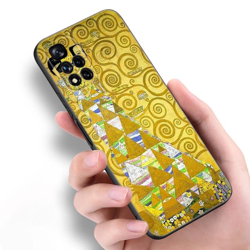 Черный силиконовый чехол для телефона Art Gustav Klimt для Xiaomi POCO X3 X4 NFC F5 M3 M4 M6 X5 X6 Pro F3 F4 GT 5G C55 C65 M5