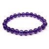 [GOLD STONE] Natural Stone Bracelet with Power Stone Amethyst, February Birthstone, 7mm, Deep Purple Amethyst from Uruguay