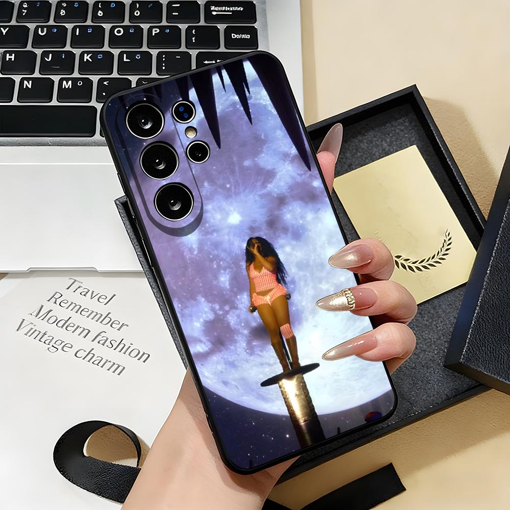 Singer SZA Lana Phone Case For Samsung S26 S25 S24 FE S23 S22 S21 Plus S20 Ultra Note20Ultra Black Soft Shell
