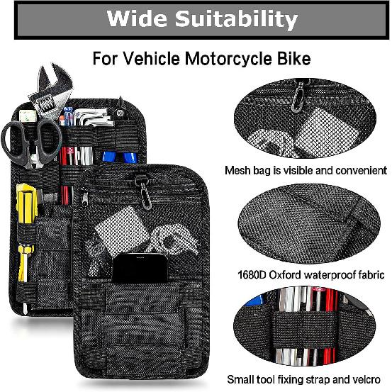 PSLER Saddlebag Organizers, Internal Saddle bags Small Tools Organizer Bags for Vehicle Motorcycle Bike 2 Packs
