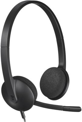 Наушники - Проводные - Logitech - H340 - USB - Защита от помех - Черный