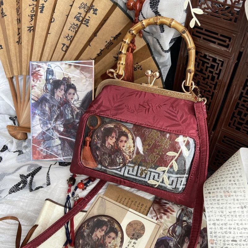JIAERDI Lolita Transparent White Ita Bag Women Fairycore Aesthetic Handle Casual Purse Ladies Chinese Style Hand Bag Wallets