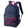 Des OLIVE Mesh Pocket Logo Daypack 24L for School Girls Navy Blue Base X Pink [OLIVE School]