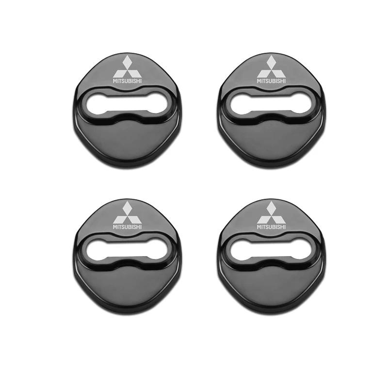 4 шт. Автостайлинг крышка замка двери автомобиля Автомобильные эмблемы Чехол Для Mitsubishi Asx Lancer Outlander Pajero Ralliart