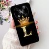 Для ITEL RS4 2025 Модный Чехол для Телефона с Буквой и Короной Для Itel RS4 S666LN Черный Силиконовый Мягкий TPU Чехлы Бамперы