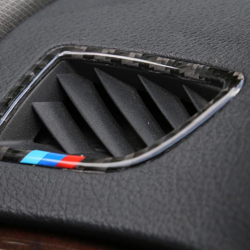 Углеродное волокно салона автомобиля, вентиляционное отверстие, розетка на приборной панели, накладка для BMW 5 серии 530i 540i G30 G38, автомобильный стайлинг 