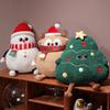 Christmas Santa Plush Cushion With Embroidered Cartoon Design For Living Room Decor
