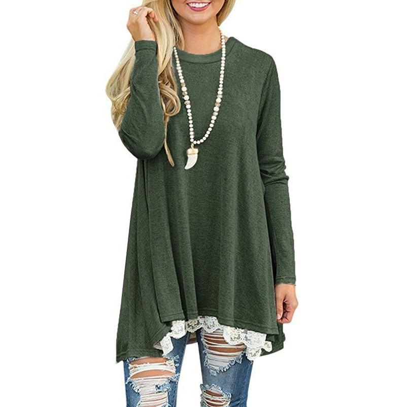 Premium Quality Damen Frhling Minikleid Casual Pullover Dress For Effortless Style