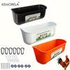 1 шт. Большой подвесной кормушка для кур - Конструкция без просыпания для домашней птицы, уток, гусей - Прочная, крепящаяся на забор, вместительная миска