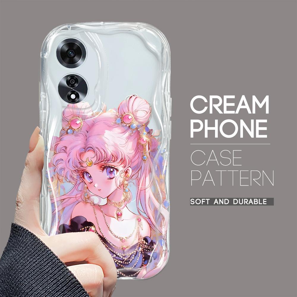 Для OPPO A17 A18 A38 A58 A98 Reno7 Z 8Z 8T 11F 11 Pro Realme 12 Lite 12 Pro C30 красивый женский розовый кремовый текстурный мягкий силиконовый чехол для телефона