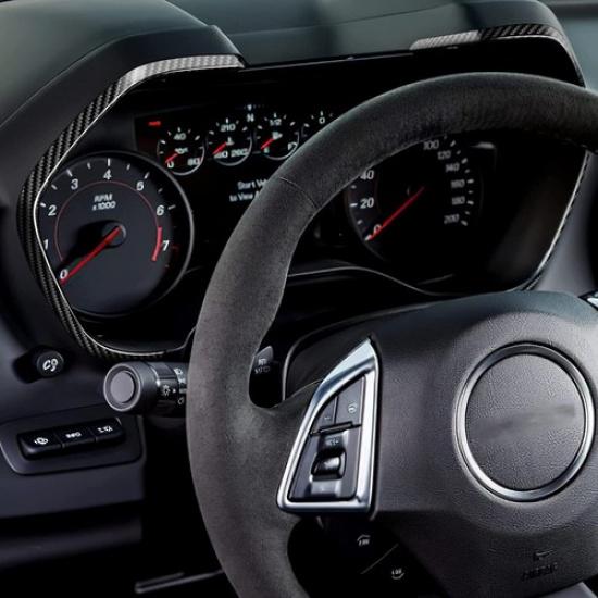 Dashboard trument Box Cover Trim Strips For Chevy Camaro 2016+ Carbon Fiber