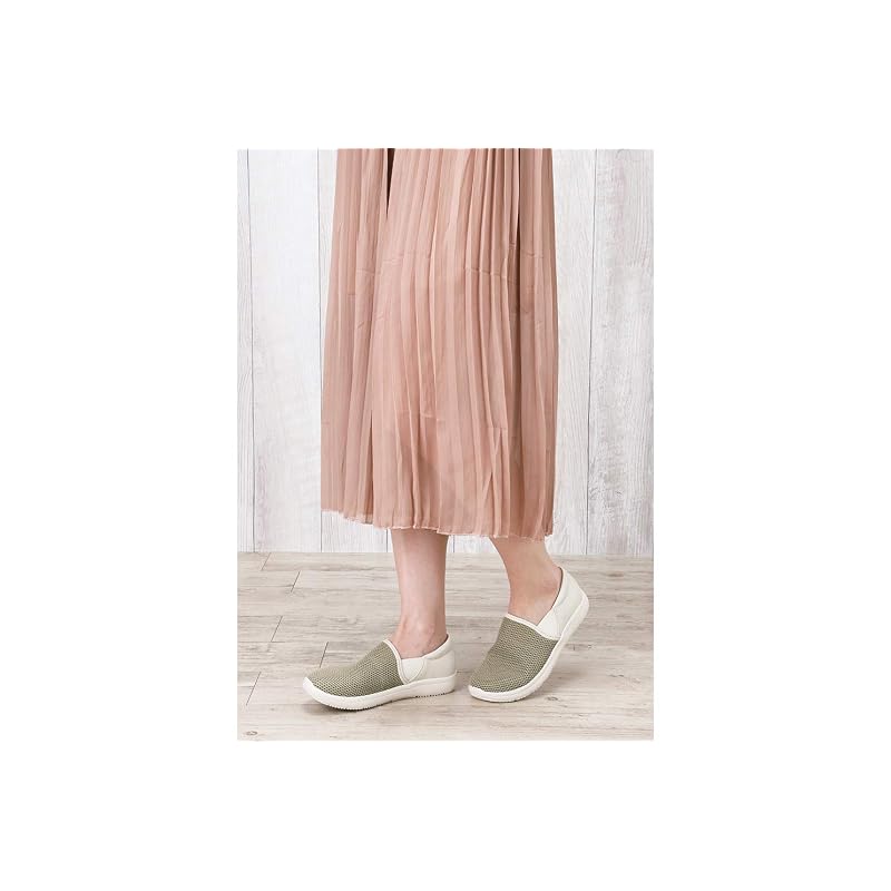 Туфли-слипоны Pansy PS1416 Pansy Hearts для женщин, ширина 4E, антибактериальные и дезодорирующие, 24,5 см, серые