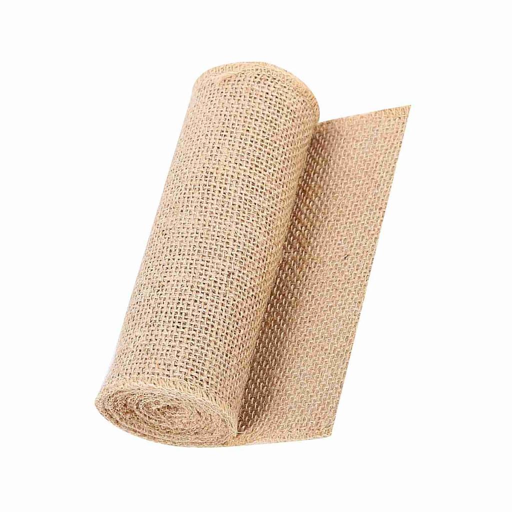 Винтажный Натуральный Мешковина Джут Мешковина Лента Дорожка на Стол Поделки Стул Рождество Свадебная Вечеринка