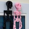 2/5Pcs 3D Printed Skeleton Refrigerator Magnet Poseable Skeleton Figurine with Movable Joints Articulated Skeleton Fridge Magnetic Decoration