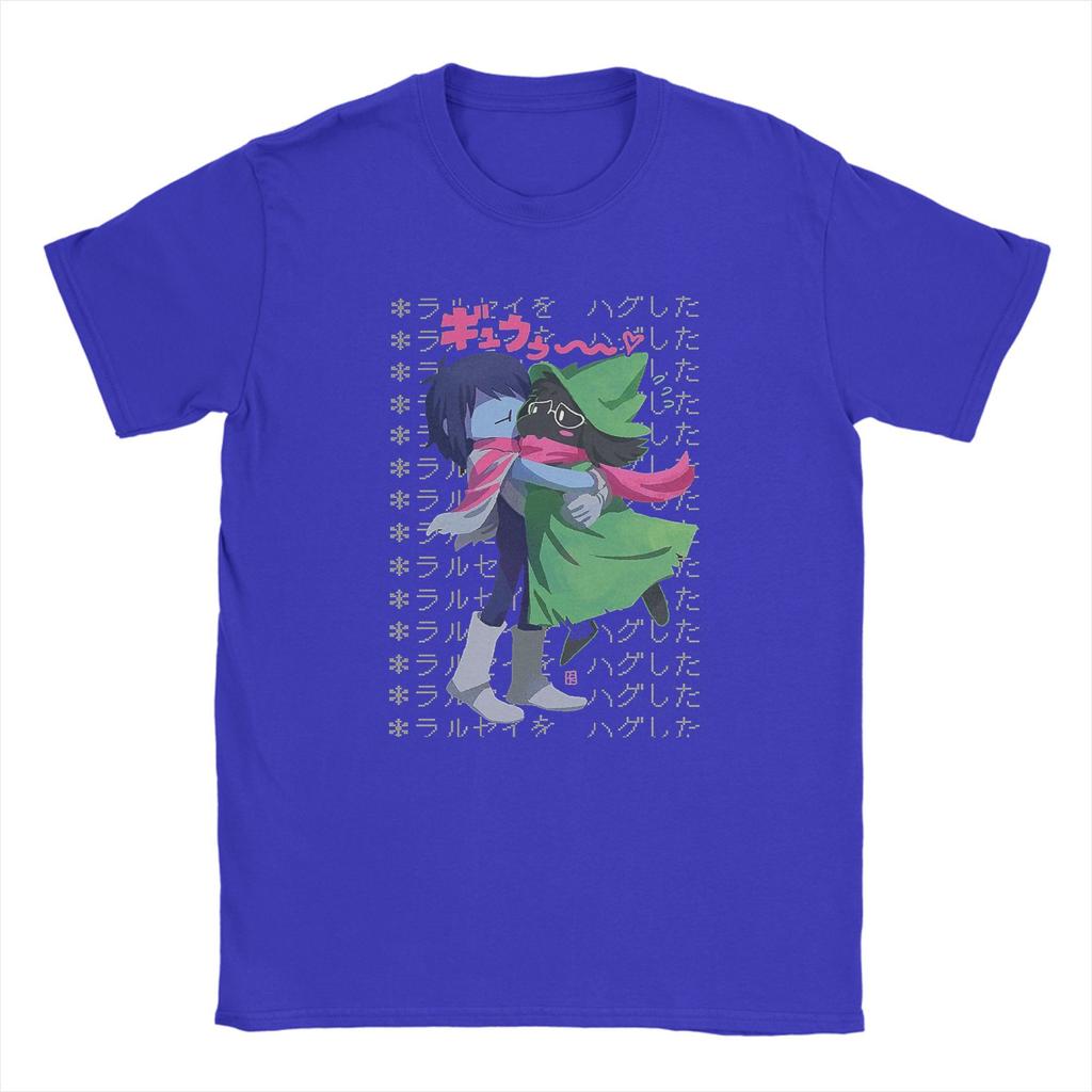 Новинка Футболки Deltarune Крис и Ралзей Мужские Футболки с круглым вырезом из чистого хлопка Футболки с коротким рукавом Топы больших размеров