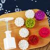 Mooncake  Flower Mid-autumn Festival Hand Press Moon Cake Cutter S Set