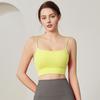 Women Deep V Sports Bra Yoga Outfit, Breathable Quick Dry Camisole Top, Dopamine Color Fitness Set Summer