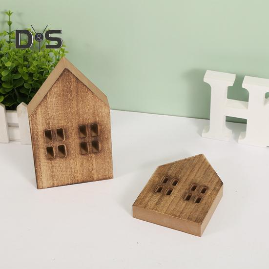 Хорошая текстура деревянного украшения Экологичный необычный небольшой дом Деревянное ремесло