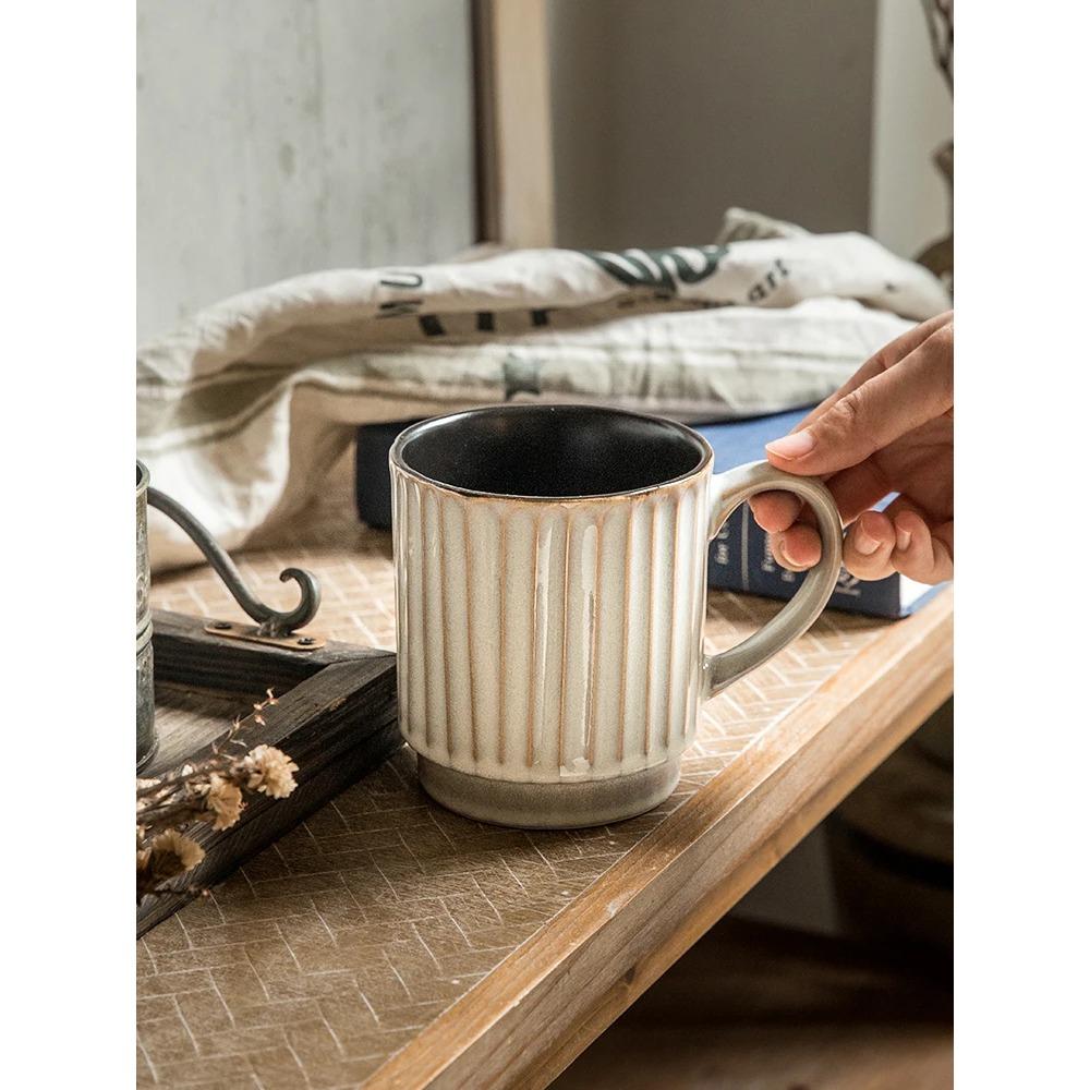 Креативная кружка для завтрака, молока, милая керамическая чашка, бытовая, большой емкости, ретро кофейная чашка