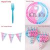 Яркое украшение для вечеринки по определению пола ребенка Мальчик или девочка Коллекция одноразовой посуды