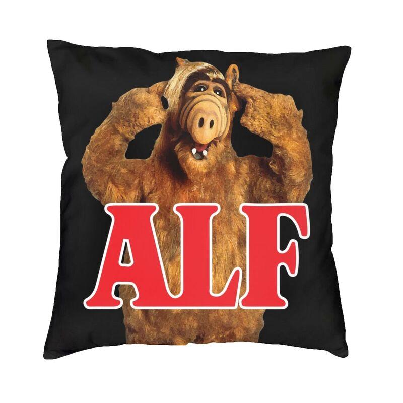 Cute Alf Meme Throw Pillow Case Home Decor Custom Square Alien Life Form Sci Fi Tv Show Cushion Cover 40X40 Pillowcover For Sofa