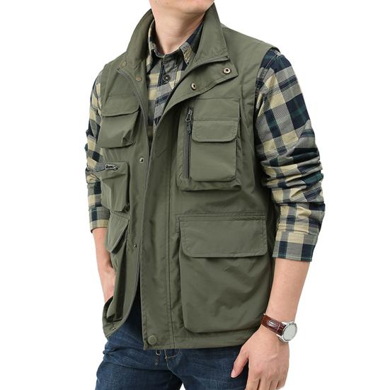 Жилет для кемпинга, однотонный, водонепроницаемый, повседневный, шикарный, с отложным воротником для путешествий