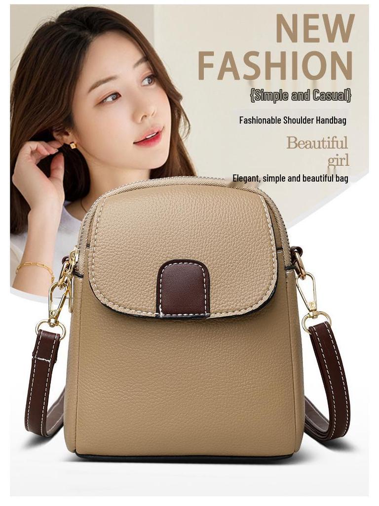 Трендовая женская сумка-кроссбоди на одно плечо из мягкой кожи 2025 года – Универсальный европейско-американский стиль